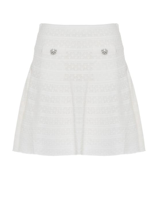 26SS 셀프 포트레이트 미디 스커트 SS26063SKWWHITE POINTELLE KNITWHITE