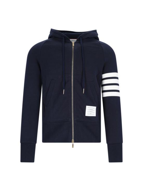 26FW 톰브라운 클래식 루프백 4바 풀 지퍼 후디 MJT022H 00535461 Blue
