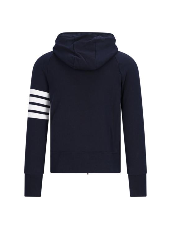 26FW 톰브라운 클래식 루프백 4바 풀 지퍼 후디 MJT022H 00535461 Blue - THOM BROWNE