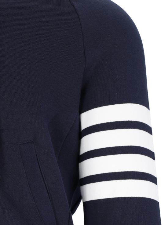 26FW 톰브라운 클래식 루프백 4바 풀 지퍼 후디 MJT022H 00535461 Blue - THOM BROWNE