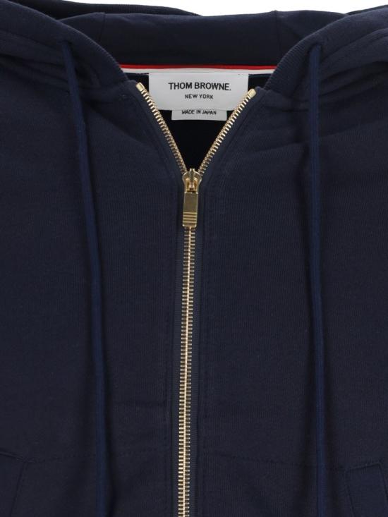 26FW 톰브라운 클래식 루프백 4바 풀 지퍼 후디 MJT022H 00535461 Blue - THOM BROWNE