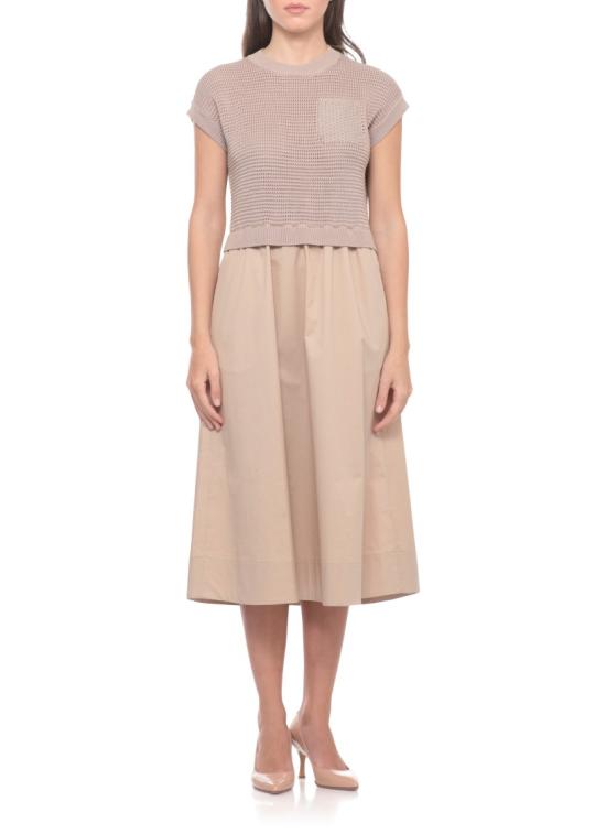 26SS 페세리코 미디 원피스 A82139F079312C46C Neutrals - PESERICO