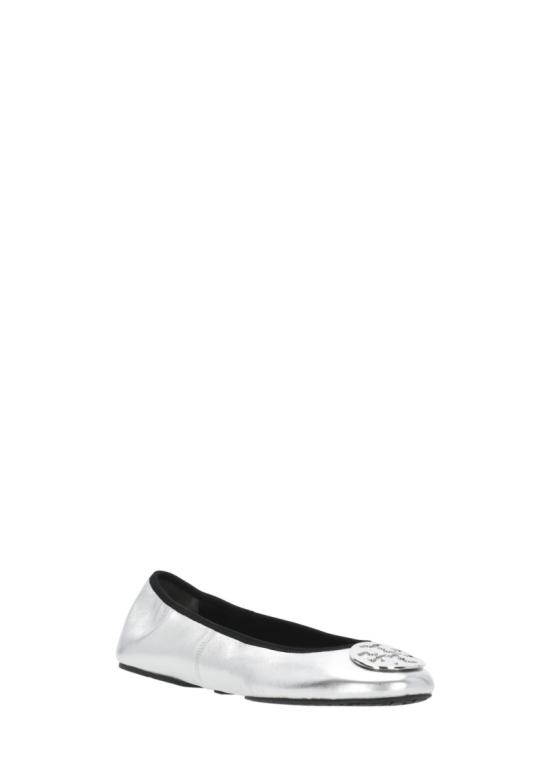 26SS 토리버치 레바 트래블 발레리나 플랫 178278040 White - TORY BURCH