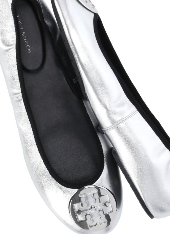 26SS 토리버치 레바 트래블 발레리나 플랫 178278040 White - TORY BURCH