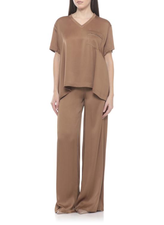 26SS 파비아나 필리피 반팔 티셔츠 TPD266F283L7801268 Brown - FABIANA FILIPPI