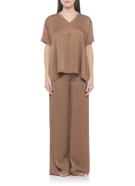 26SS 파비아나 필리피 반팔 티셔츠 TPD266F283L7801268 Brown - FABIANA FILIPPI