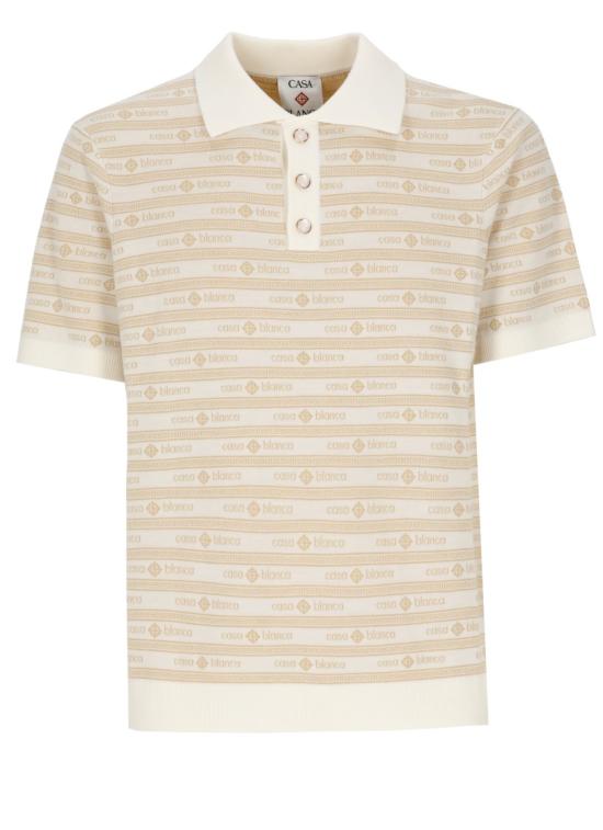 26FW 카사블랑카 폴로 티셔츠 MPF26KW142801MERINO Neutrals