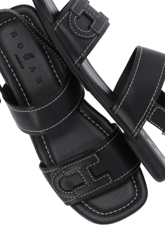 26SS 호간 샌들 HXW6850GC30KXTB999 Black - HOGAN
