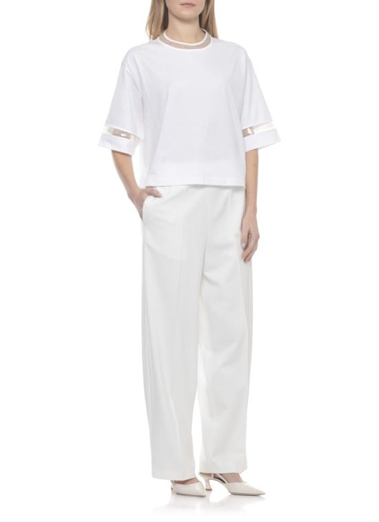 26SS 파비아나 필리피 탑 JED266F157L90521 White - FABIANA FILIPPI