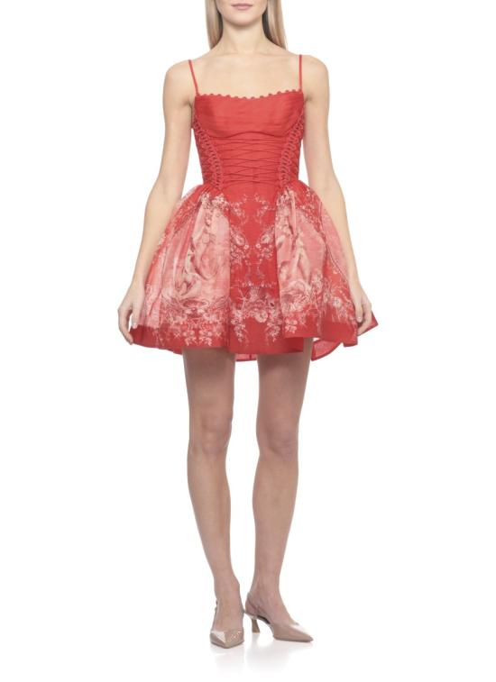 26SS 짐머만 미디 원피스 6913DC261RDME Red - ZIMMERMANN