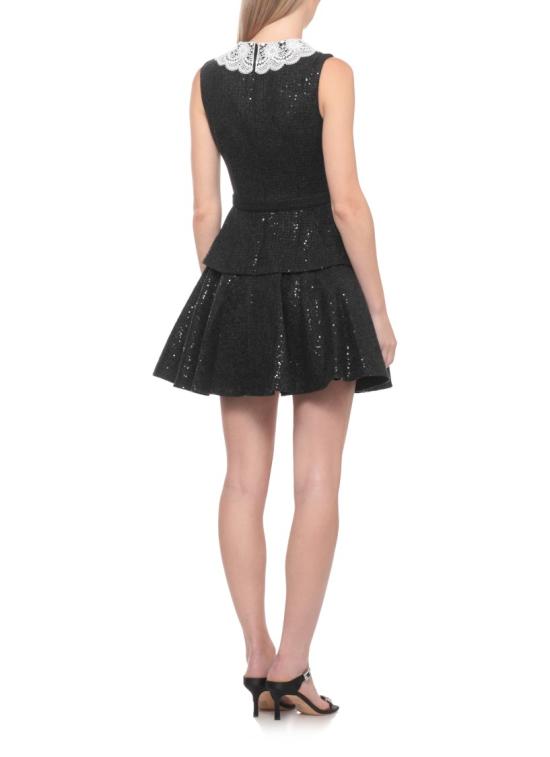 26FW 셀프 포트레이트 미디 원피스 PF26002SBBLACK SEQUIN BOUCLEBLACK - SELF PORTRAIT