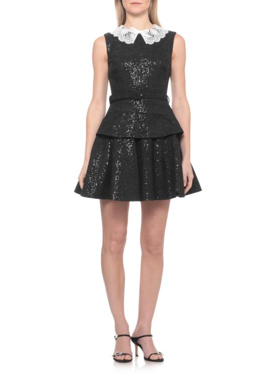 26FW 셀프 포트레이트 미디 원피스 PF26002SBBLACK SEQUIN BOUCLEBLACK - SELF PORTRAIT