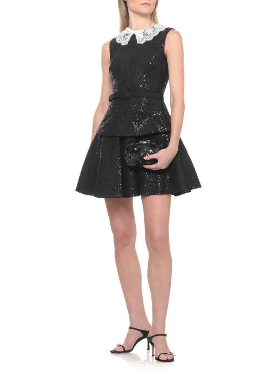 26FW 셀프 포트레이트 미디 원피스 PF26002SBBLACK SEQUIN BOUCLEBLACK - SELF PORTRAIT