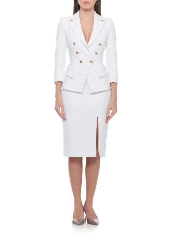 26SS 엘리자베타프랜치 수트 자켓 GI21861E2360 White - ELISABETTA FRANCHI
