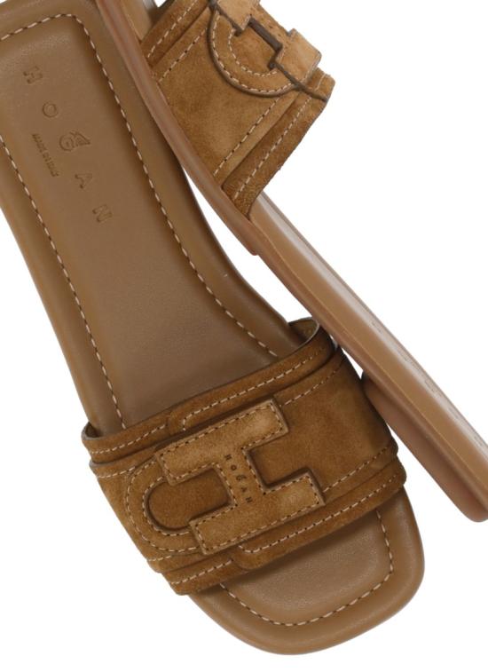 26SS 호간 뮬/슬리퍼 HXW6850GC20BTMS600 Brown - HOGAN