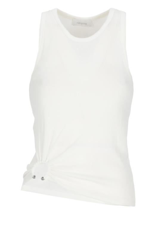 26SS 파코라반 민소매 티셔츠 24FJTE165CO0530P100 White