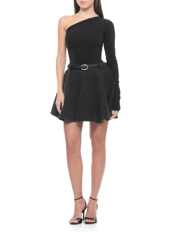 26SS 셀프 포트레이트 미디 스커트 RS26809SKBBLACK FLAREDBLACK - SELF PORTRAIT
