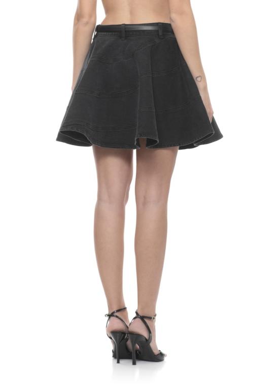 26SS 셀프 포트레이트 미디 스커트 RS26809SKBBLACK FLAREDBLACK - SELF PORTRAIT