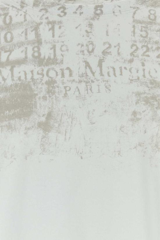 마르지엘라 반팔 티셔츠 메종  아웃테이커 코튼 티셔츠 아이스 - MAISON MARGIELA