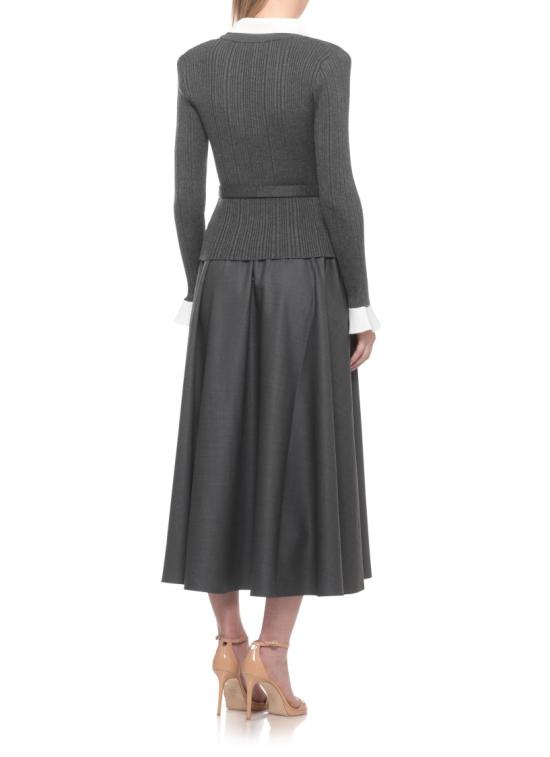 26FW 셀프 포트레이트 롱 원피스 PF26131MAGRGREY KNIT TWILLGREY Black - SELF PORTRAIT