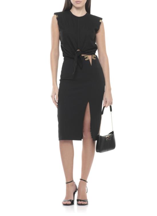 26SS 엘리자베타프랜치 미디 스커트 GO14761E2110 Black - ELISABETTA FRANCHI