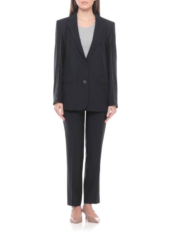 26SS 파비아나 필리피 바이스트레치 라이트웨이트 울 오버사이즈 재킷 GCD266F218L7715146 Black - FABIANA FILIPPI