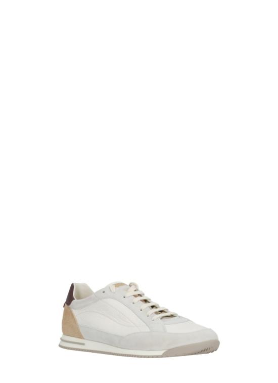 26SS 브루넬로 쿠치넬리 디어스킨 & 스웨이드 스니커즈 MZUKOKA348CXM48 White - BRUNELLO CUCINELLI