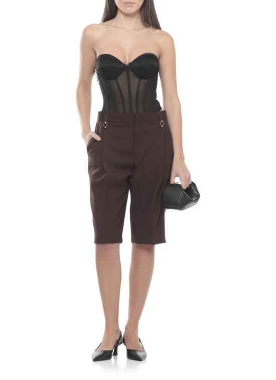 26SS 엘리자베타프랜치 숏팬츠 PA18162E2644 Black - ELISABETTA FRANCHI