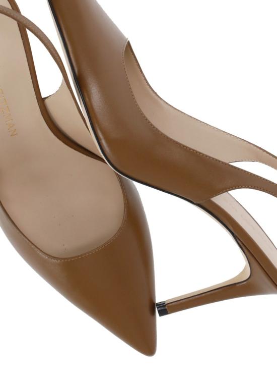 26SS 스튜어트 와이츠먼 힐/펌프스 STUART POWER SLINGBACK 75SMOOTH CALFTOASTED ALMOND Brown - STUART WEITZMAN