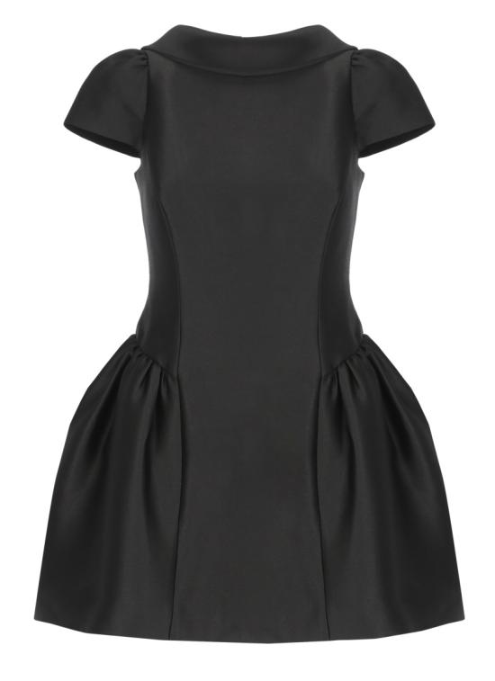 26FW 셀프 포트레이트 미디 원피스 PF26097SBBLACK TAFFETA COLLAREDBLACK