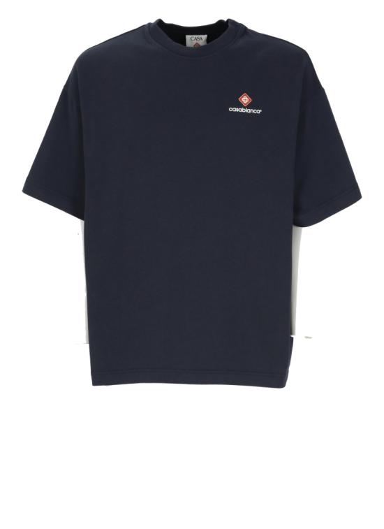 26FW 카사블랑카 반팔 티셔츠 MPF26JTS07801NAVY JERSEY Black