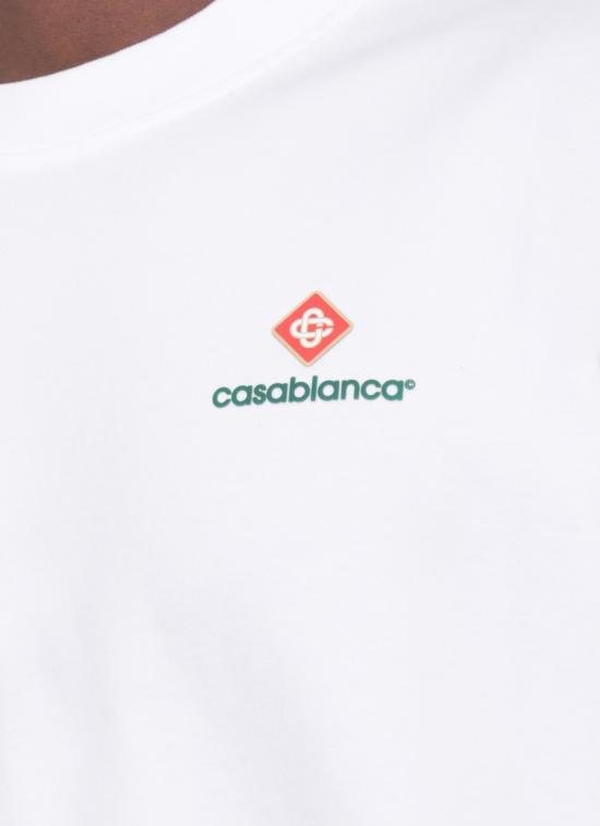 26FW 카사블랑카 반팔 티셔츠 MPF26JTS00111WHITE JERSEY - CASABLANCA