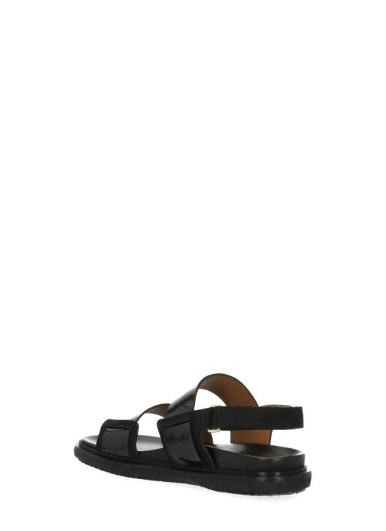 26SS 마르니 퍼스벨트 레더 더블 스트랩 샌들 FBMS018001P761500N99 Black - MARNI
