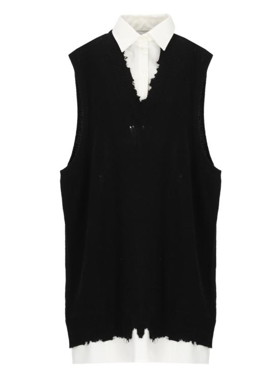 26SS MM6 메종마르지엘라 숏 원피스 S52DA0076M13220900 Black