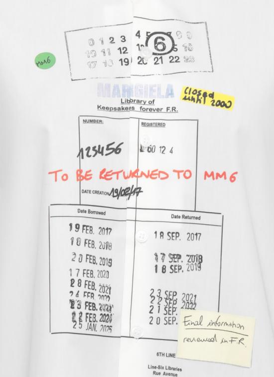 26SS MM6 메종마르지엘라 코튼 포플린 셔츠 S52DL0237M35480101 White - MM6 MAISON MARGIELA