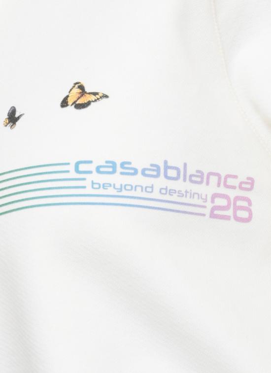 26SS 카사블랑카 후드 티셔츠 WSP26JTP36301OFF WHITE LOOPBACK - CASABLANCA