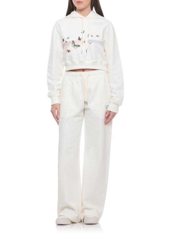 26SS 카사블랑카 후드 티셔츠 WSP26JTP36301OFF WHITE LOOPBACK - CASABLANCA