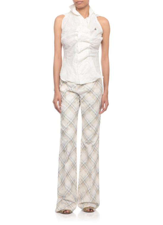 26SS 비비안웨스트우드 레이 트라우저 레이 트라우저 1F010008W01EGB208 White - VIVIENNE WESTWOOD