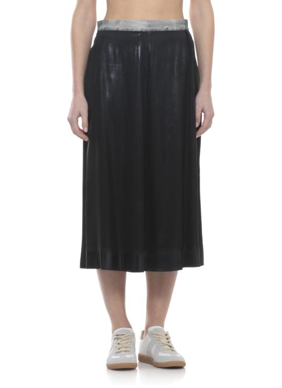 26SS 마르지엘라 포일드 미디 스커트 S51ME0051M35533900 Black - MAISON MARGIELA