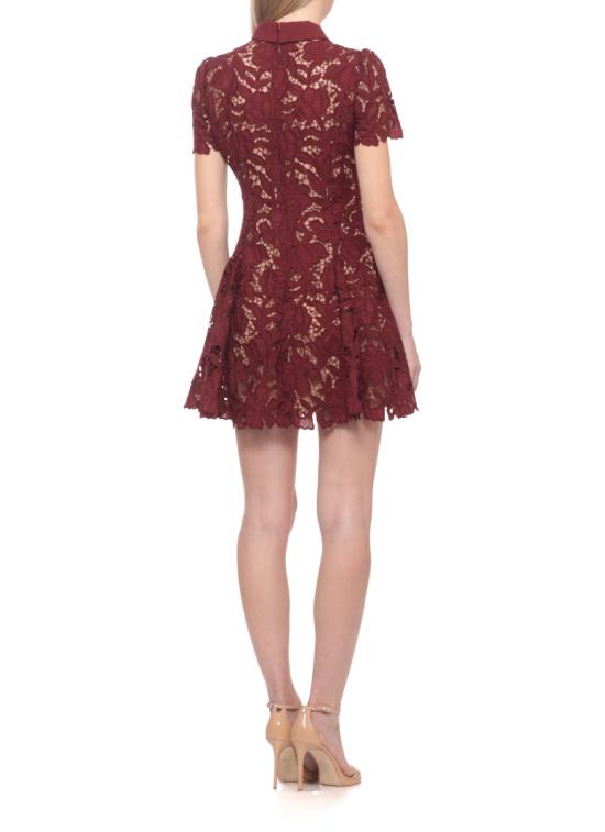 26FW 셀프 포트레이트 미디 원피스 PF26111SABUBURGUNDY LACE MINIBURGUNDY Red - SELF PORTRAIT