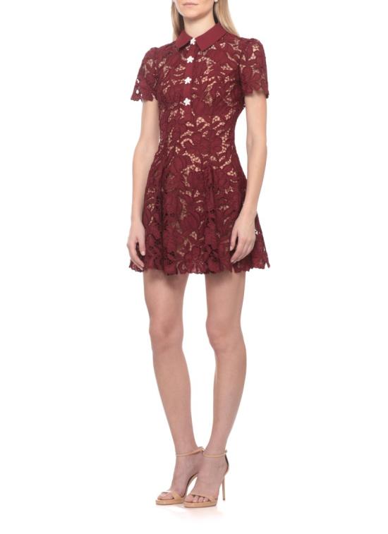 26FW 셀프 포트레이트 미디 원피스 PF26111SABUBURGUNDY LACE MINIBURGUNDY Red - SELF PORTRAIT