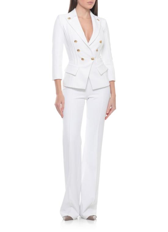 26SS 엘리자베타프랜치 스트레이트 팬츠 PA17161E2360 White - ELISABETTA FRANCHI