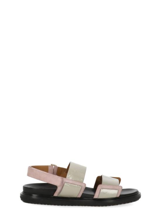26SS 마르니 퍼스벨트 레더 더블 스트랩 샌들 FBMS018001P7615ZP087 Neutrals