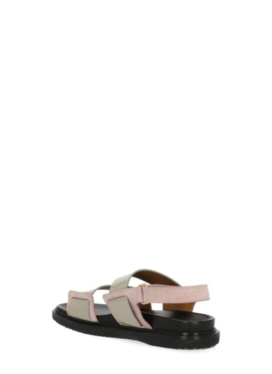 26SS 마르니 퍼스벨트 레더 더블 스트랩 샌들 FBMS018001P7615ZP087 Neutrals - MARNI