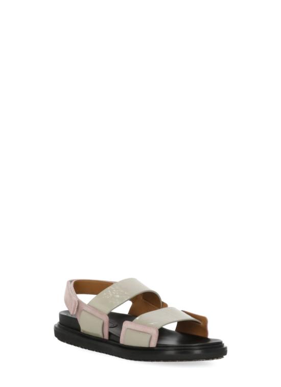 26SS 마르니 퍼스벨트 레더 더블 스트랩 샌들 FBMS018001P7615ZP087 Neutrals - MARNI