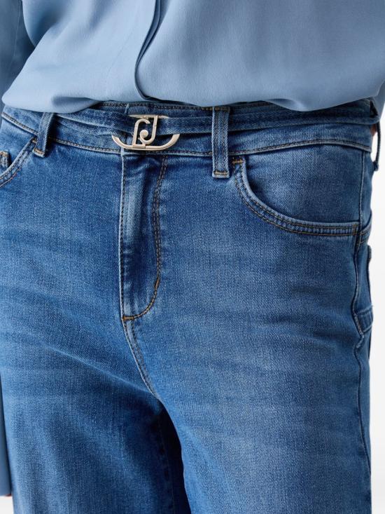 26FW 리우조 데님 팬츠 UF6089 D026478899 Denim blu - LIU JO