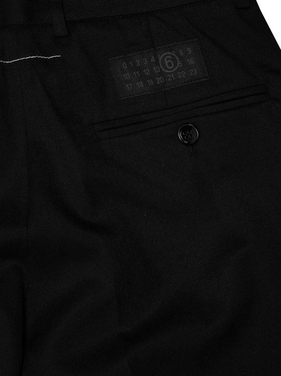 26FW [키즈] MM6 메종마르지엘라 스트레이트 팬츠 M61111MM03D M6900 NERO - MM6 MAISON MARGIELA
