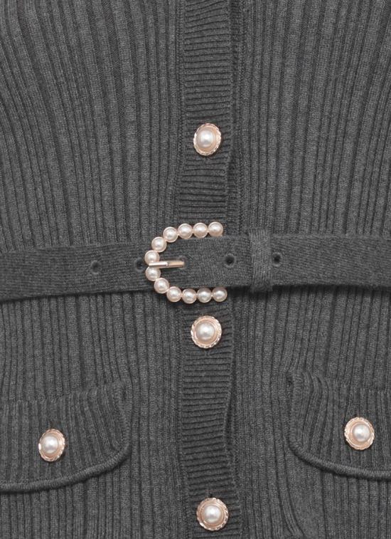 26FW 셀프 포트레이트 가디건 PF26131TGRGREY RIBBED KNITGREY - SELF PORTRAIT
