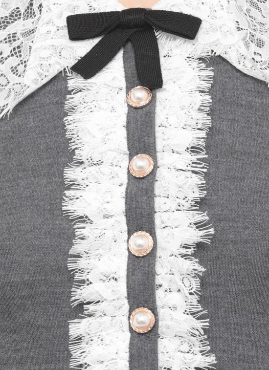 26FW 셀프 포트레이트 가디건 PF26134CGRGREY LACE COLLARGREY - SELF PORTRAIT