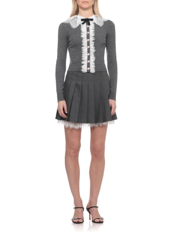 26FW 셀프 포트레이트 가디건 PF26134CGRGREY LACE COLLARGREY - SELF PORTRAIT